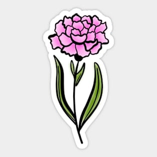 January Birth Flower: Carnation Sticker